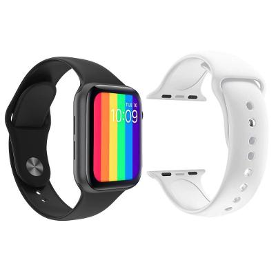 Kit 1 Relógio Smartwatch Iwo12 Preto + 1 Pulseira Branco