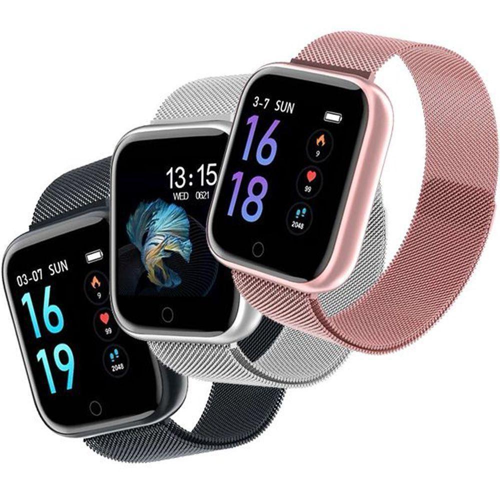 Relógio Smartwatch P70 2 Pulseiras Ios Android Rosa - 3