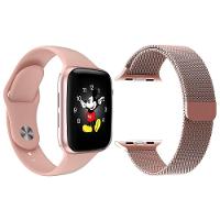 Kit 1 Smartwatch Ld5 Rosa + 1 Pulseira Extra Rosa - 1