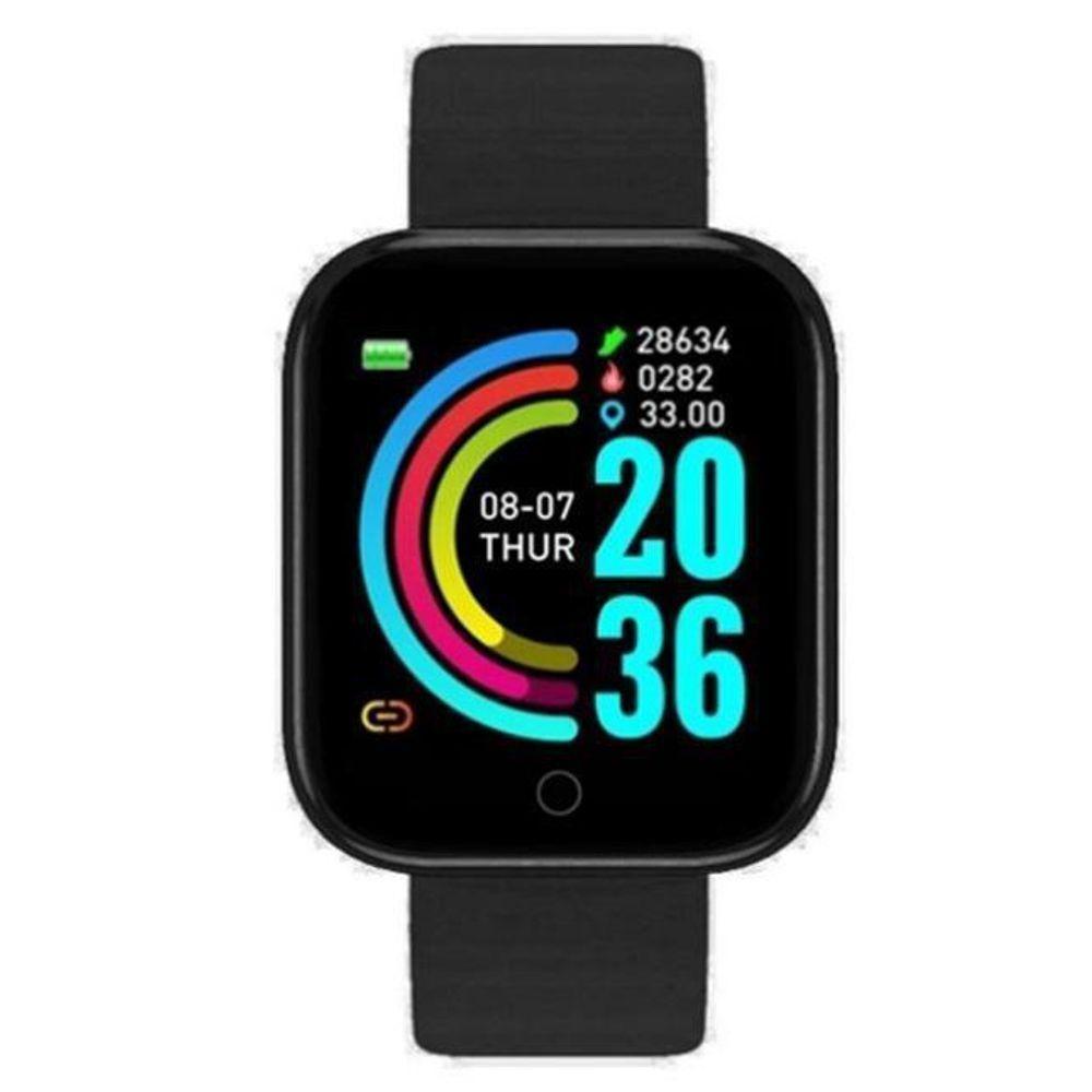 Relogio Inteligente Smartwatch D20 Bluetooth Preto - 1