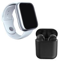 Kit 1 Smartwatch A1 Pro Plus Branco + 1 Fone Inpods 12 Preto - 1