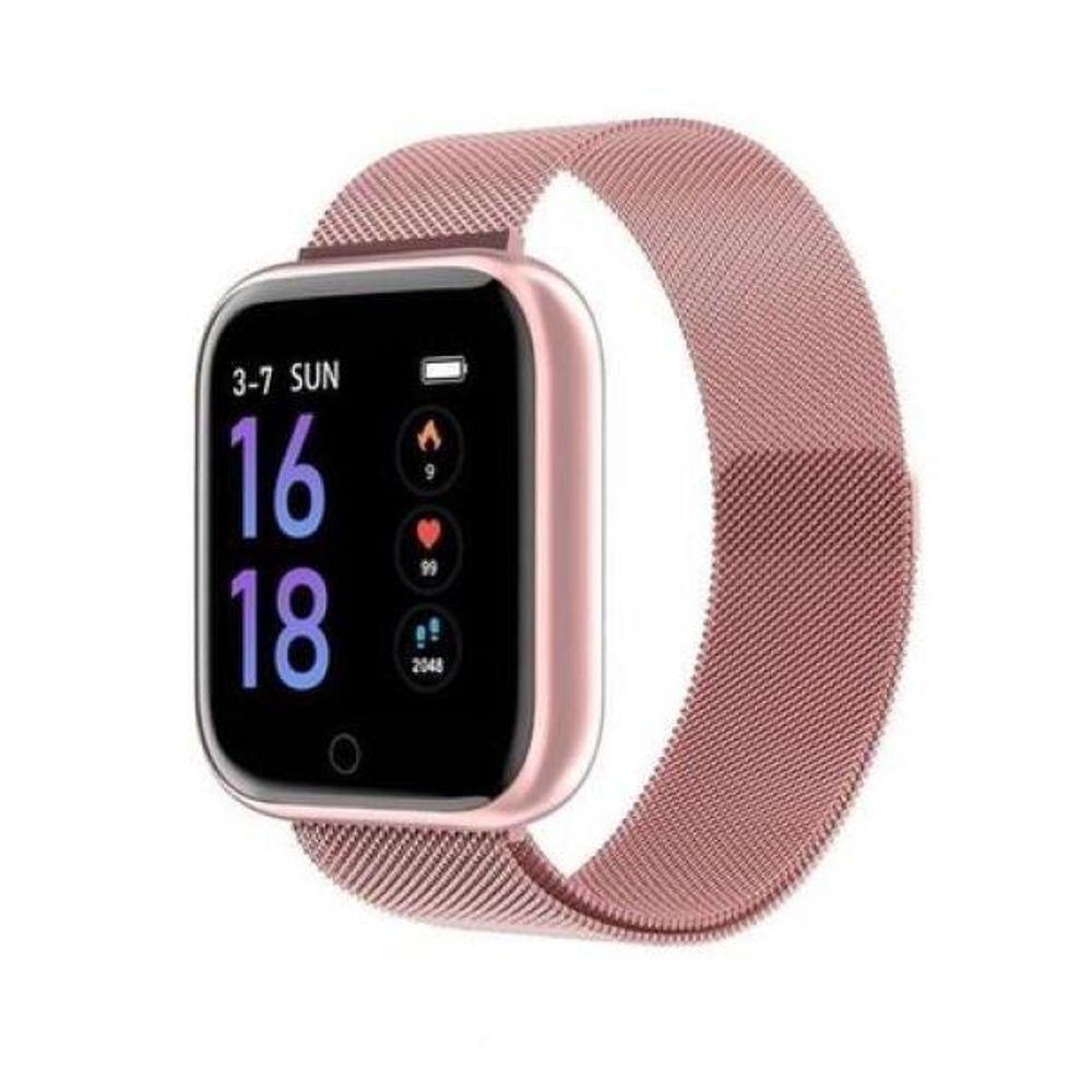 Smartwatch I5 (P70) Rosa Com Duas Pulseiras - 1