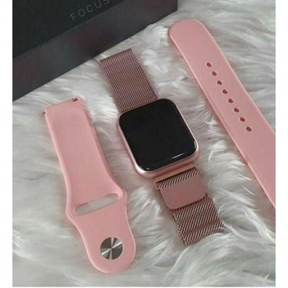 Smartwatch I5 (P70) Rosa Com Duas Pulseiras - 2
