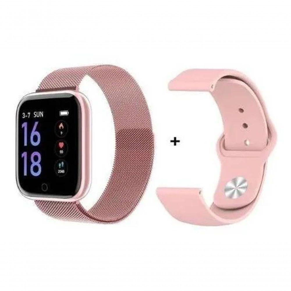 Smartwatch I5 (P70) Rosa Com Duas Pulseiras - 4