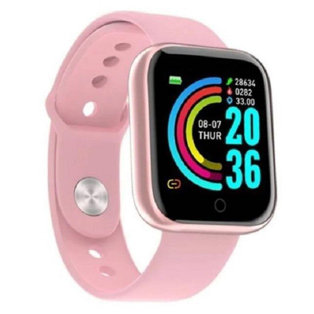 Relógio Inteligente Smartwatch D20 Rosa - 1