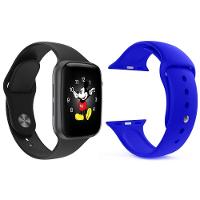 Kit 1 Smartwatch Ld5 Preto + 1 Pulseira Extra Azul Escuro - 1