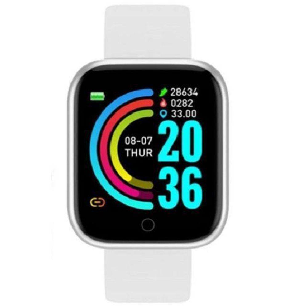 Relógio Inteligente Smartwatch D20 Bluetooth Branco - 1