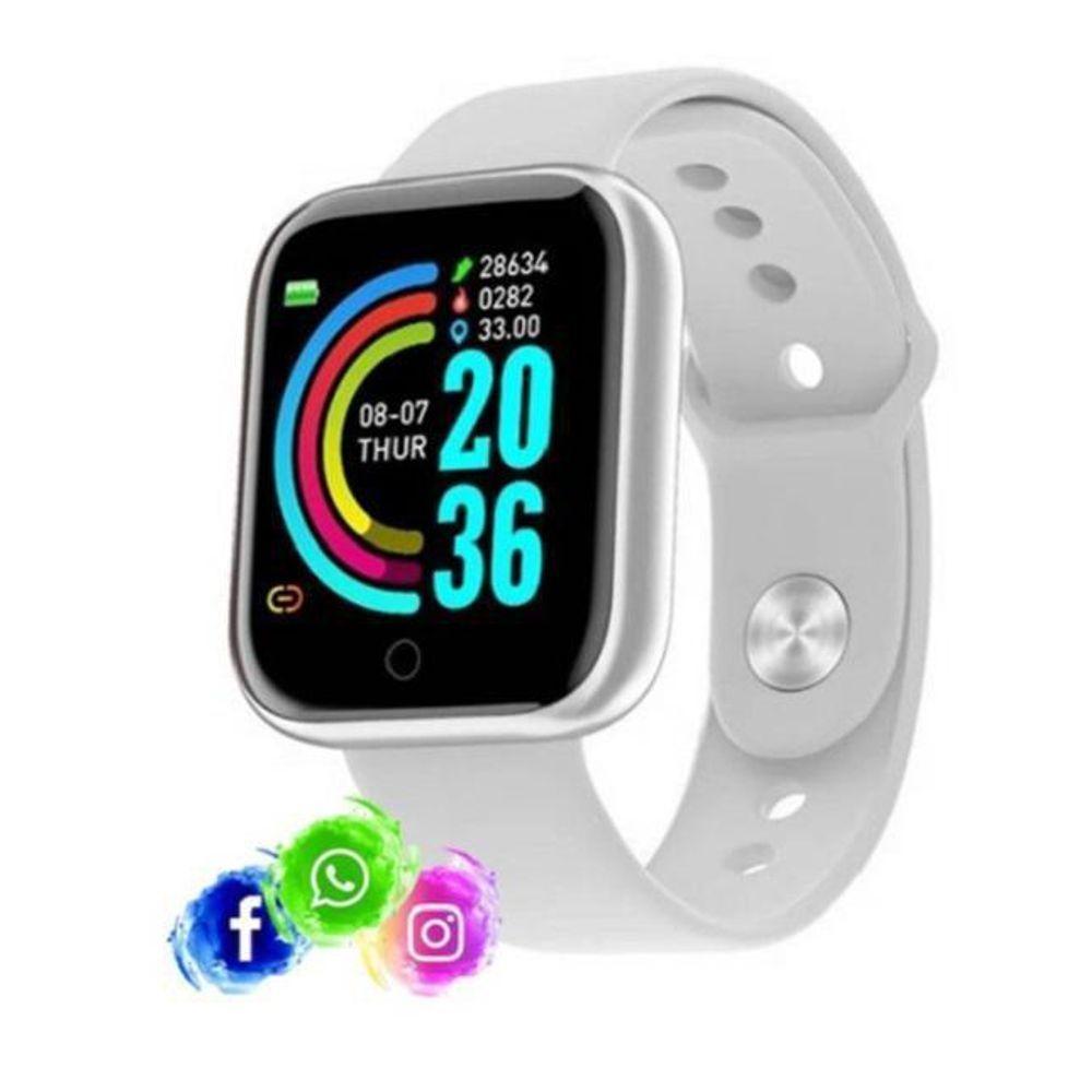 Relógio Inteligente Smartwatch D20 Bluetooth Branco - 3