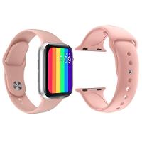 Kit 1 Smartwatch Rosa + 1 Pulseira Silicone Rosa - 1