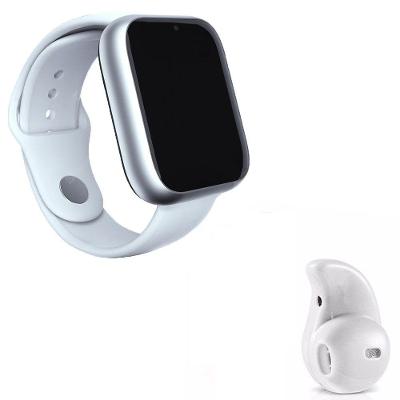 Kit 1 Smartwatch A1 Pro Plus Branco + 1 Mini Fone Branco