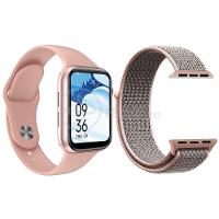 Smartwatch S88 Rosa Android Ios + 1 Pulseira Extra Rosa - 1