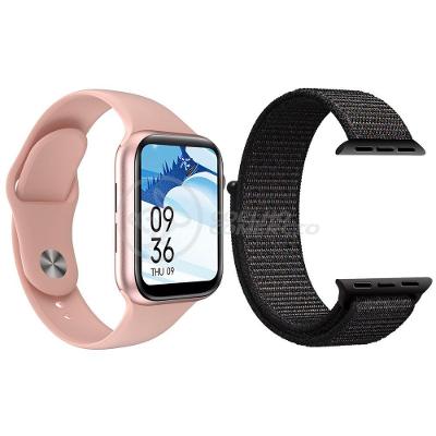 Smartwatch S88 Rosa Android Ios + 1 Pulseira Extra Preto