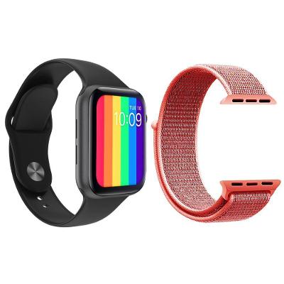 Kit 1 Smartwatch W26 Preto + 1 Pulseira Rosa Shock
