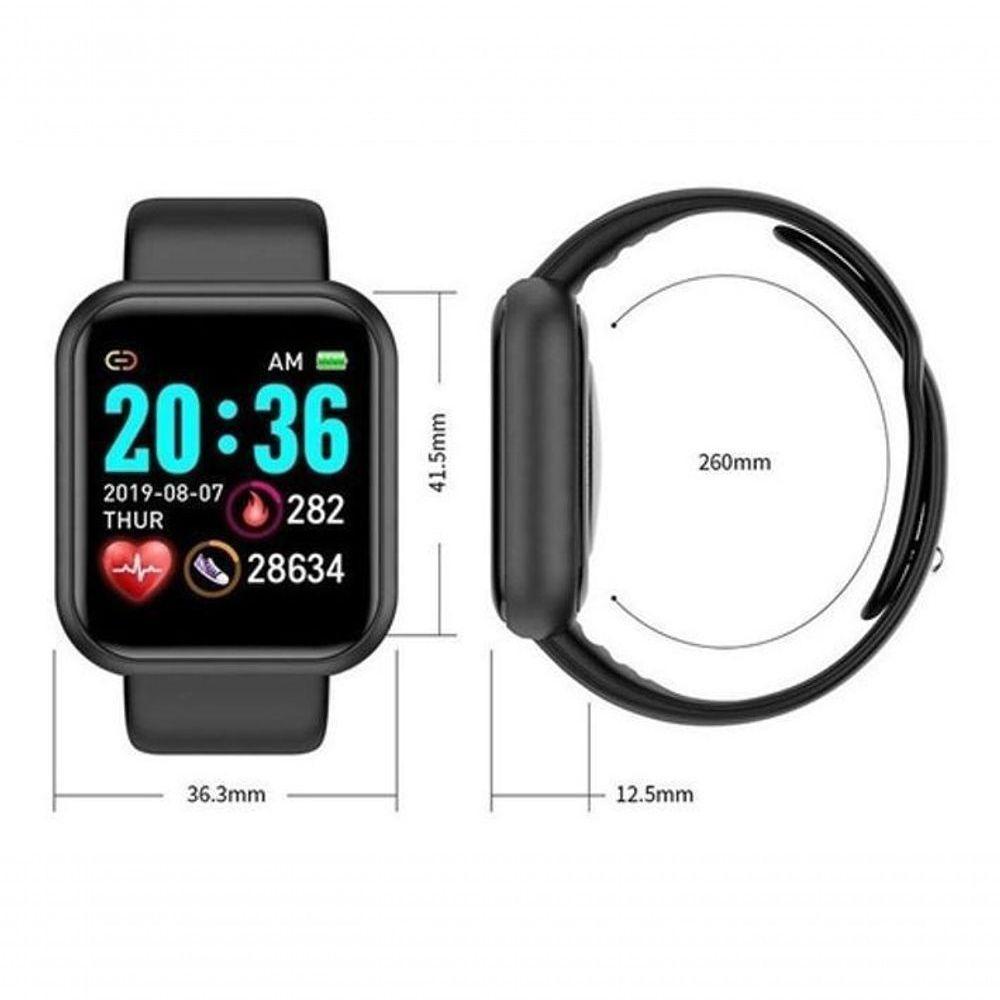 Relógio Inteligente Smartwatch D20 Preto - 3