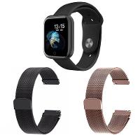 Kit 1 Smartwatch P70 Preto + 2 Pulseiras Preto E Rosa - 1