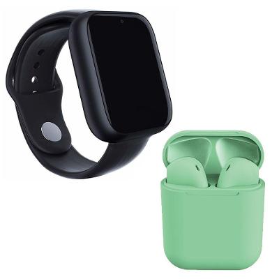 Kit 1 Smartwatch A1 Pro Plus Preto + 1 Fone Inpods 12 Verde