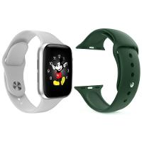 Kit 1 Smartwatch Ld5 Branco + 1 Pulseira Verde Escuro - 1