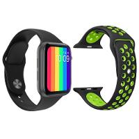 Kit 1 Smartwatch Preto + 1 Pulseira Extra Preto Com Verde - 1
