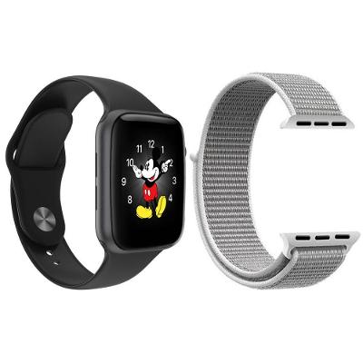 Kit 1 Relógio Smartwatch Ld5 Preto + 1 Pulseira Nylon Branco
