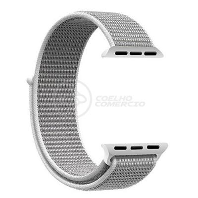 Pulseira Nylon Para Iwo Smartwatch 42mm 44mm - Branco