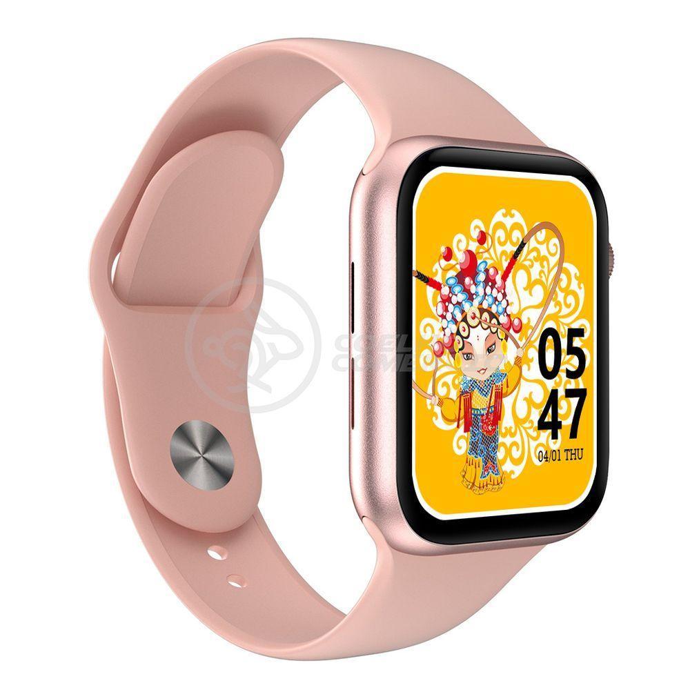 Smartwatch Hw22 Rosa Troca Pulseira Android Ios Cardíaco - 1