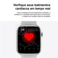 Smartwatch Hw22 Rosa Troca Pulseira Android Ios Cardíaco