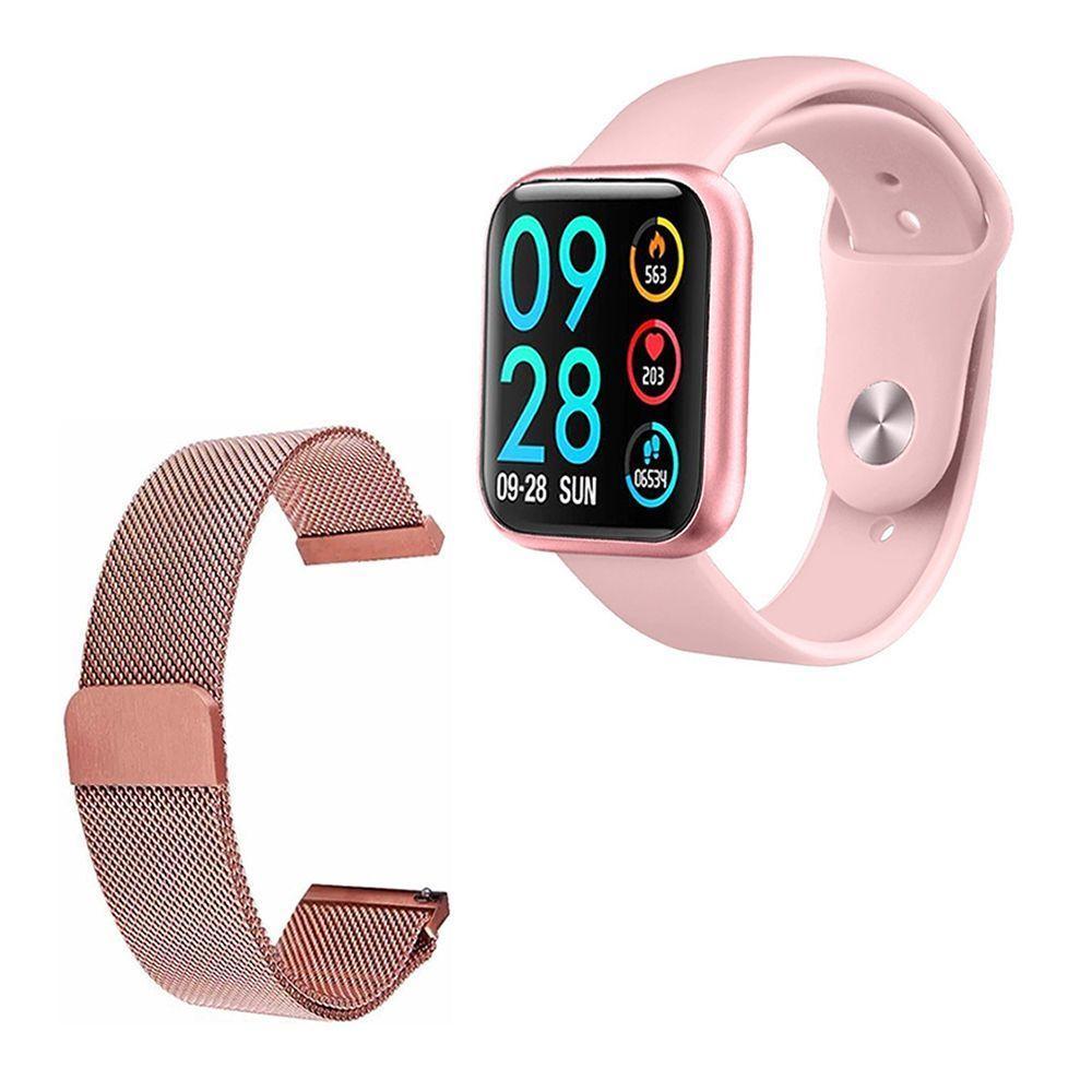 Relógio Smartwatch P80 Touch Screen Arterial - Rosa - 1
