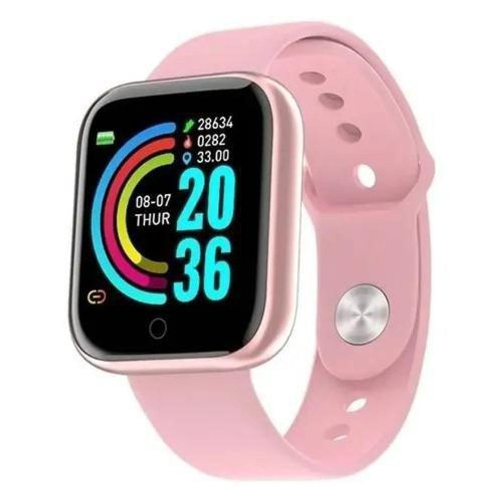 Relógio Smartwatch Inteligente Rosa Fitness D20 Bluetooth - 4