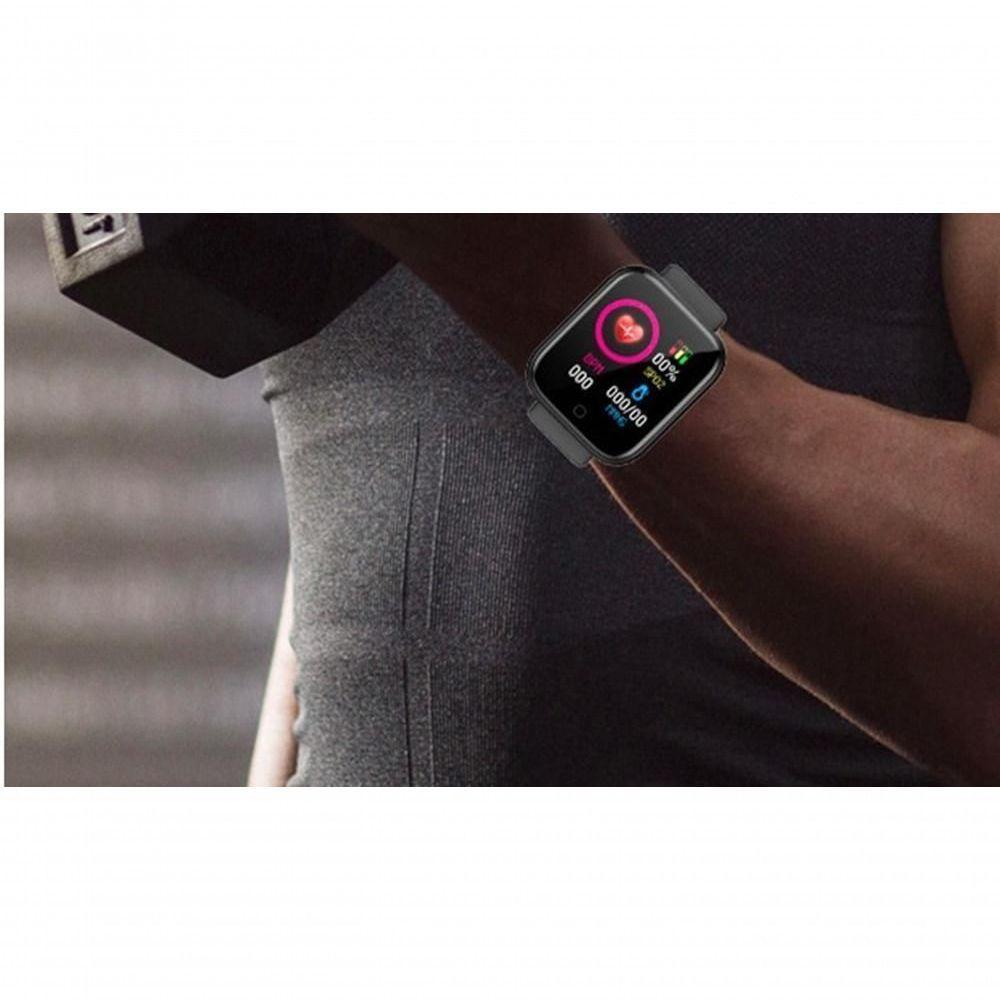 Relógio Inteligente Smartwatch D20 Retangular Preto - 2