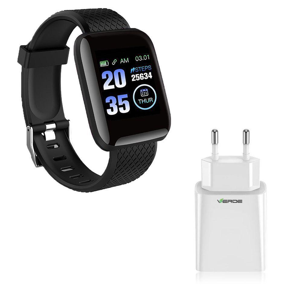 Kit 1 Relógio Smartwatch D13 Azul + 1 Base De Carregador - 1