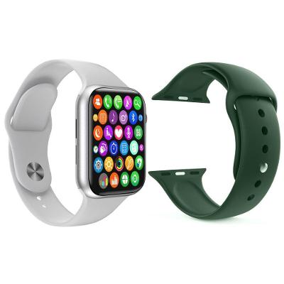 Kit 1 Smartwatch Branco + 1 Pulseira Extra Verde