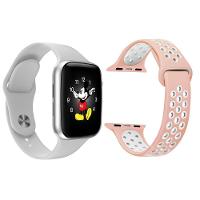 Kit 1 Smartwatch Ld5 Branco + 1 Pulseira Extra Sport Rosa - 1