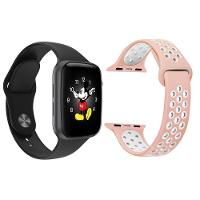 Kit 1 Smartwatch Ld5 Preto + 1 Pulseira Extra Sport Rosa - 1