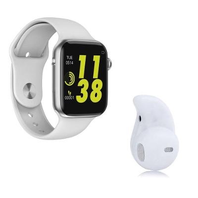 Kit 1 Smartwatch Iwo 8 Branco + Mini Fone Bluetooth Branco