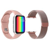 Kit 1 Smartwatch W26 Rosa + 1 Pulseira Extra Rosa - 1