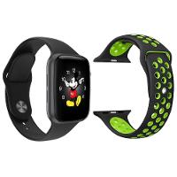 Kit 1 Smartwatch Preto + 1 Pulseira Extra Preto E Verde - 1