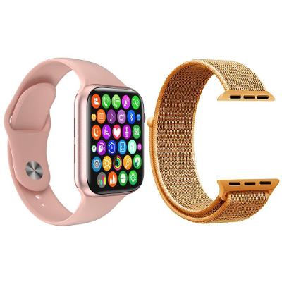 Kit 1 Smartwatch W34 S Rosa + 1 Pulseira Extra Laranja