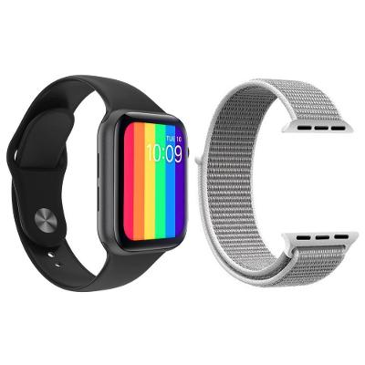 Kit 1 Smartwatch Iwo12 Lite Preto + 1 Pulseira Branco