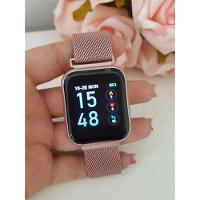 Kit Relógio Smartwatch Rose + 2 Pulseiras + Fone Bluetooth - 1