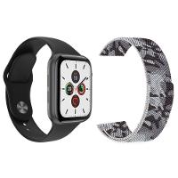 Kit 1 Smartwatch T500 Iwo Max Preto + 1 Pulseira Camuflada - 1