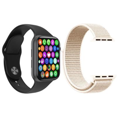 Kit 1 Smartwatch Iwo9 Preto + 1 Pulseira Extra Rosa Vintage