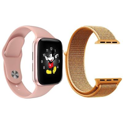 Kit 1 Smartwatch Ld5 Rosa + 1 Pulseira Extra Laranja