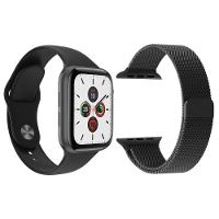 Kit 1 Smartwatch Max Preto + 1 Pulseira Extra Preto - 1