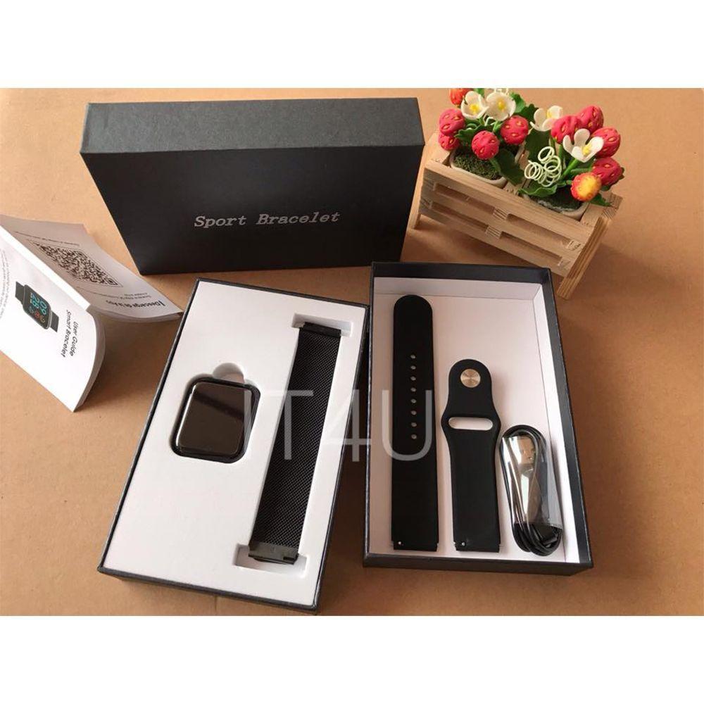 Kit Relógio Smartwatch Preto + 2 Pulseiras + Fone Bluetooth - 1
