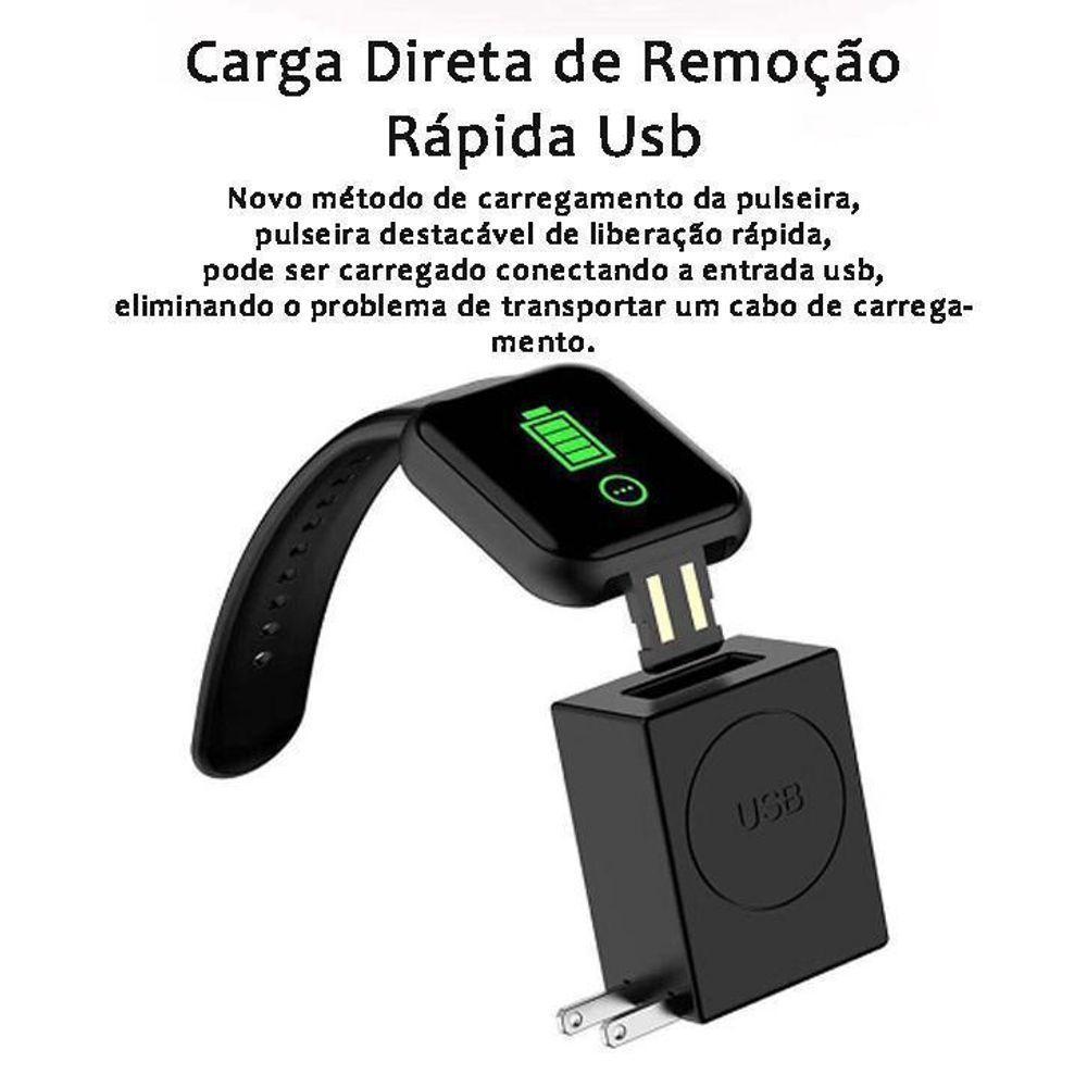 Smartwatch Relogio Digital Led Batimento Foto Musica D20 - 4