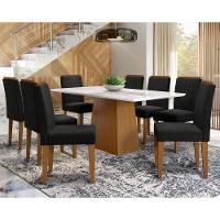 Mesa Jantar Jasmin 1,80m 8 Cadeiras Ypê Off White - 1