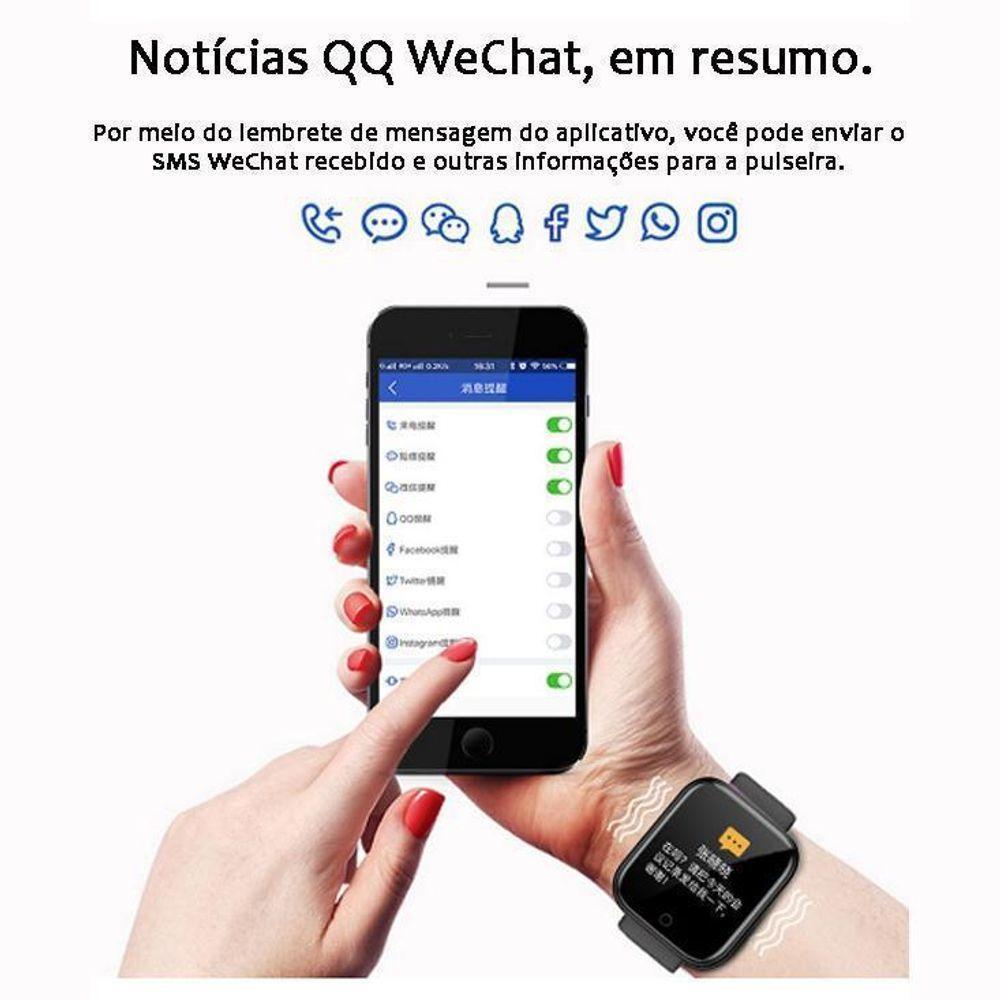 Relogio Smartwatch D20 Digital Android Iphone Musica Foto - 4