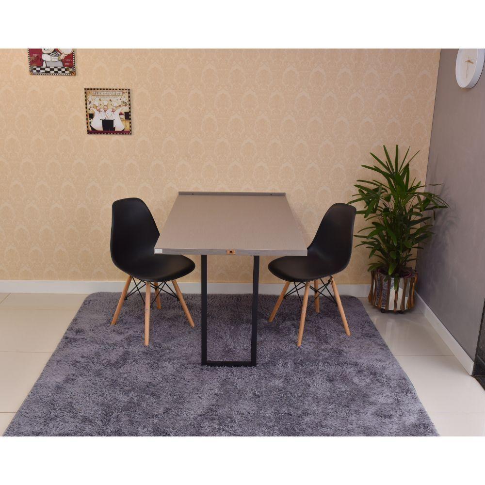 Mesa Dobrável Retrátil 120X75 Volpi e 2 Cadeiras Eiffel - 1