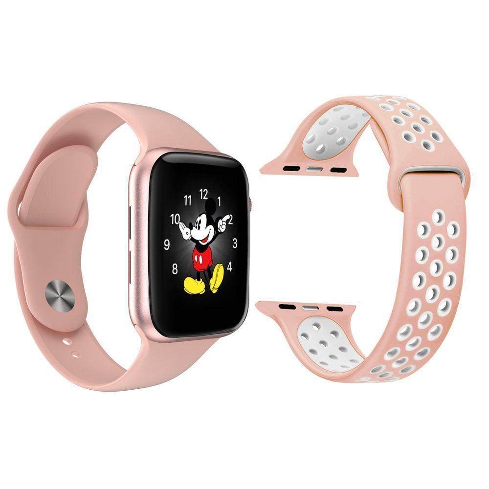 Kit 1 Relógio Smartwatch Ld5 Rosa + 1 Pulseira Sport Rosa - 1