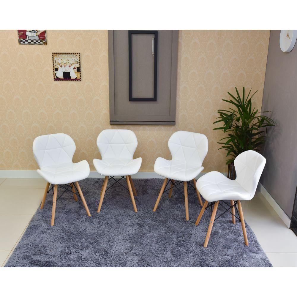 Conjunto Mesa Dobrável Retrátil 120x75 Volpi e 4 Cadeiras Slim Branca - 3